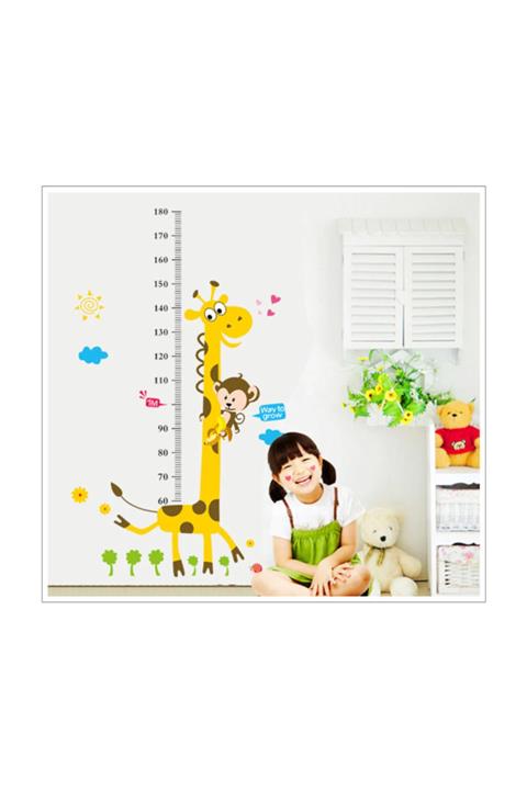 KT Decor Çocuk Odası Dekoru Boy Ve Gelişim Ölçer Zürafa Xl Büyük Boy Çocuk Odası Duvar Dekoru