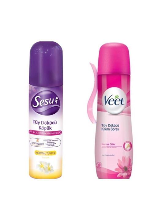 Sesu Tüy Dökücü Normal Köpük Sprey 200 ml Alana Veet Tüy Normal Tüy Dökücü Sprey