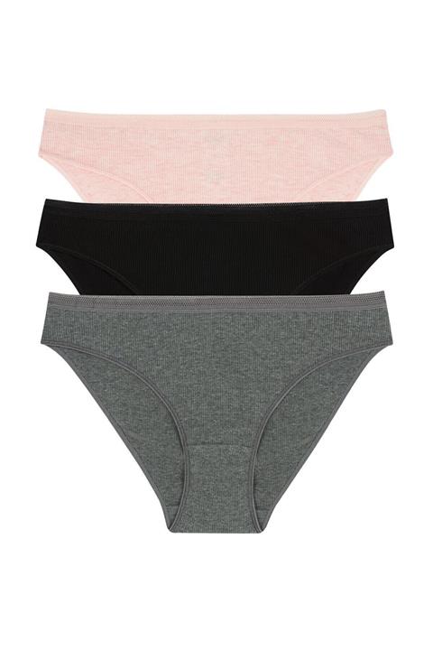 bejamonti Kadın Karışık Renkli Korseli 1 Beden Incelten 3lü Slip Külot