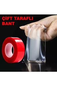 MeyZone Çift Taraflı Bant Şeffaf Silikon Bant Güçlü Yapıştırıcı Montaj Bandı 20mm X 5 Metre