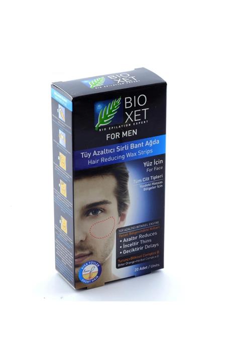 Bioxet Bioxcet Tüy Azaltıcı Sir Ağda Bant Erkeklere Özel 20'li