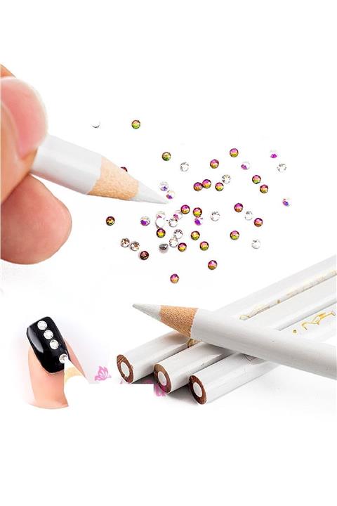 Venalisa 2 Adet Taş Kalemi Nail Art Taş Tutucu Mumlu Kalem