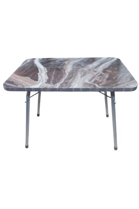 Evnovi Katlanır Kamp&bahçe Masası & Sehpası Mermer Görünümlü 60x45 Cm
