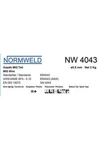 NORMWELD Nw4043 Alüminyum Kaynak Teli 0.8mm