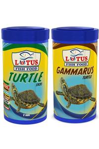 Lotus Turtle 100 ml + Gammarus 100 ml Kaplumbağa Ve Sürüngen Yemi