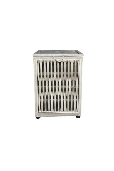 POLANT Ahşap Çamaşır Sepeti Gri