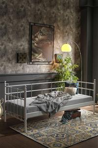 Unimet Lalas Daybed Tek Kişilik Metal Karyola 90x200 Beyaz