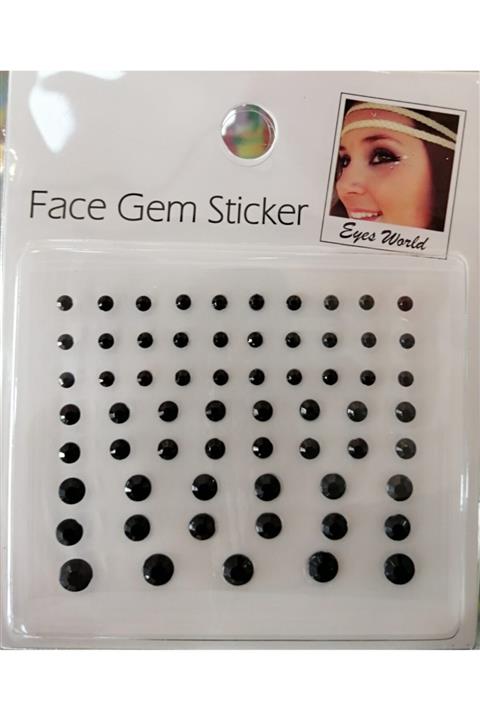 MirrorOYUNCAK Vücut Ve Yüz Taşı Sticker Siyah