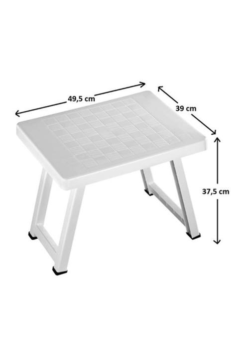 Metinler Yapı Market Katlanır Plastik Sehpa Beyaz