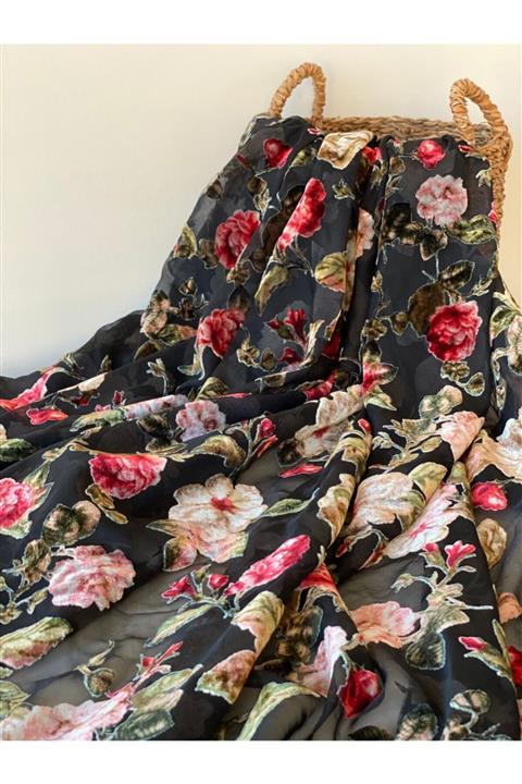 Hayalet kumaş Ithal Yakma Kadife Kumaş