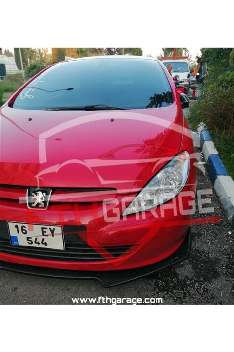 FTH GARAGE Peugeot 307 Ön Lip - Esnek 3 Parça Kanatlı Lip