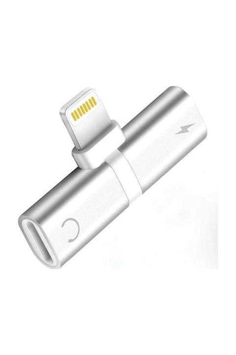 OKMORE Iphone 7 8 Plus X 11 Uyumlu Soket Çoğaltıcı Kulaklık Adaptörü
