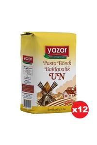 YAZAR Pasta Börek Baklavalık Çok Amaçlı Un 1 Kg X 12 Adet