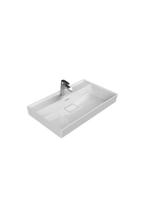 TURKUAZSERAMİK Cerastyle Turkuaz Sharp Etajerli Lavabo 80*48 Cm