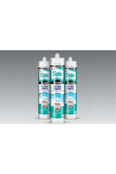 Sista Extra White Beyaz Silikon 280ml Duşakabin Evye Lavabo