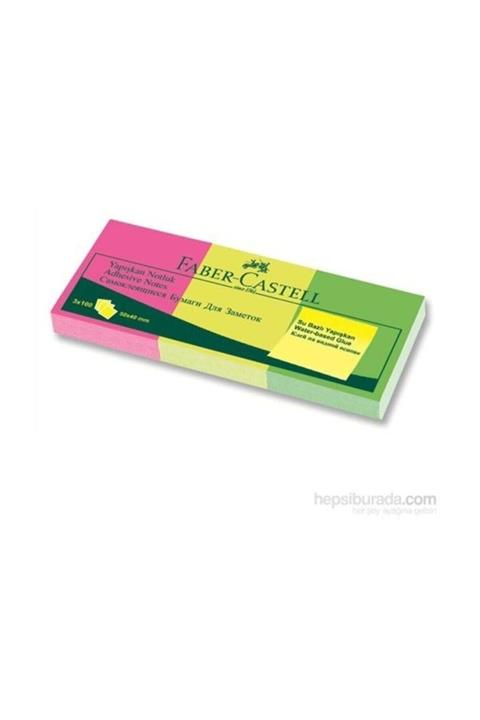 Faber Castell Faber-castell Yapışkan Notluk 50x40mm Karışık Fosforlu 3 Renk /