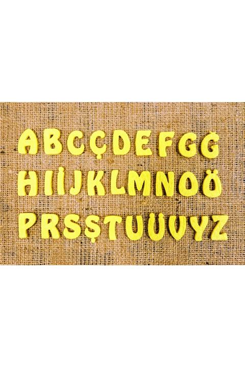 mesart Keçe Harf Küçük Keçe Alfabe Boyut: 3cm Renk: Sarı
