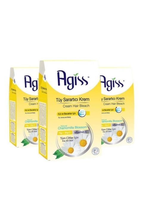 AGISS Tüy Sarartıcı Krem 70 gr  3 Adet
