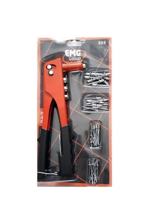 İstoç Türk 24x8.7 Cm Emg Profesyonel Perçin Tabancası - 50 Adet Perçin Hediyeli