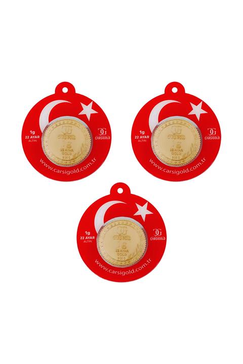 Tuğrul Kuyumculuk 3 Adet 1 Gr 22 Ayar Gram Altın