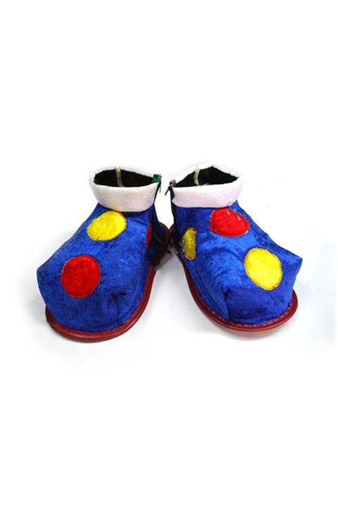 Ufuk Şaka Oyunları Merkezi Fermuarlı Mavi Renk Cocuk Palyaco Ayakkabı