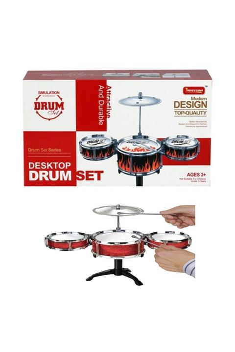 ERKOL OYUNCAK Jazz Drum Eğitici Çocuk Oyuncak Bateri Seti Küçük Boy