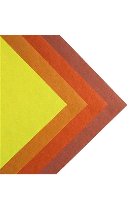 toptankece Ince Hobi Keçe 50x50 Cm Turuncu Tonlar 4 Renk