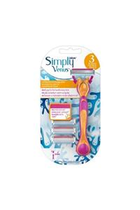 Gillette Simply Venus3 Tıraş Makinesi + 3 Yedek Tıraş Bıçağı