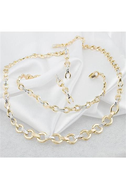 Bilezikci Uygur Taşsız Altın Takı Seti