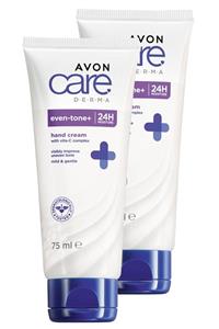 AVON Care Derma Even Tone Cilt Tonu Beyazlatıcı El Kremi 75 Ml. Ikili Set