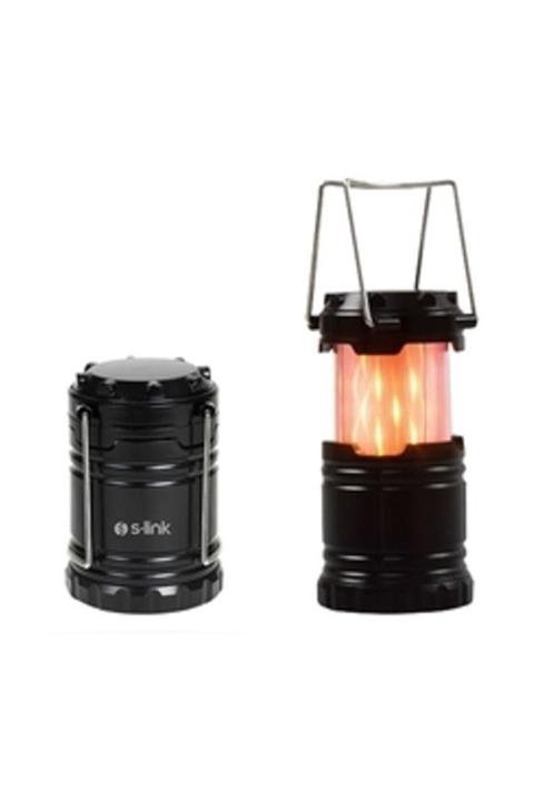 SLINK Sl-8710 12 + 21 Led Işıklı Alevli Mini Kamp Lambası 1.5 Aaa Pilli