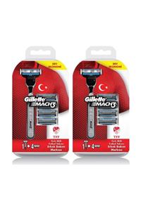 Gillette Tıraş Makinesi Mach-3 + 5 Başlık X 2 Adet