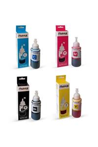 PHOTOINK Epson  Ecotank L3160 L5190 L6190 Için 4 Renk 1 Takım Photoink Mürekkep