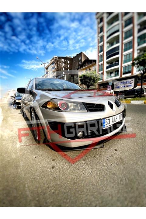 FTH GARAGE Renault Megane 2 Ön Lip - Esnek 3 Parça Kanatlı Lip