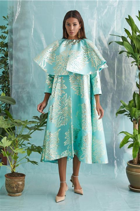 BERRENstudio Volanlı Demonte Yaka Kaftan