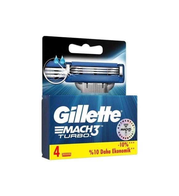 Gillette Mach3 Turbo Yedek Başlık 4'lü