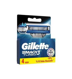 Gillette Mach3 Turbo Yedek Başlık 4'lü