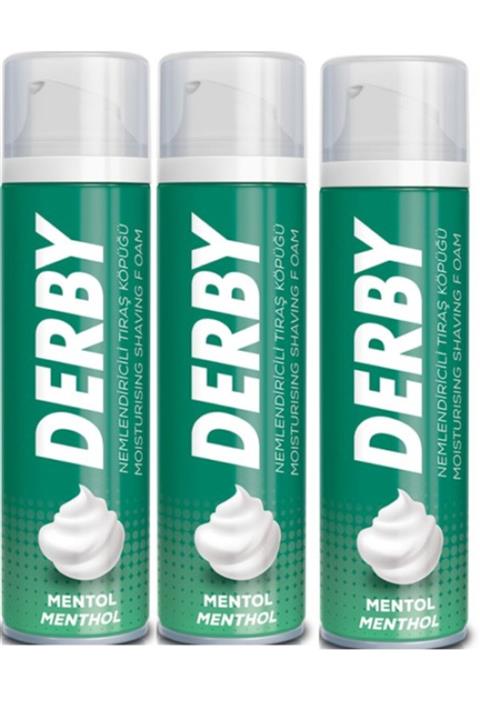 Derby Mentollü Traş Köpüğü 200 Ml X 3 Adet