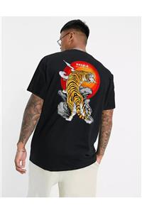 Ghedto Unisex Tiger Oversize Tshirt Siyah