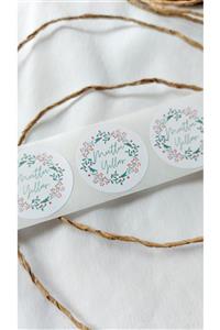 Çikoleyt Design Yapışkanlı Etiket - Mutlu Yıllar - Yeni Yıl, Yılbaşı Etiketi (3 CM) 60 Adet