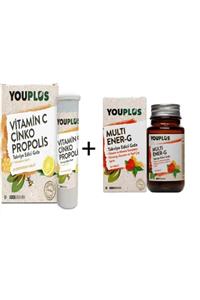 Youplus Vitamin C 20 Efervesan Tablet + Multi Ener-g 30 Tablet