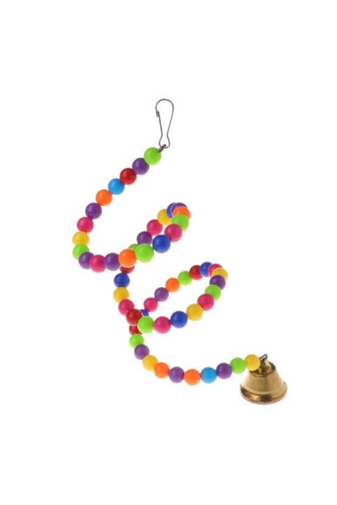 Pet Style Muhabbet Kuşları Için Zilli Helezon Oyuncak Salıncak