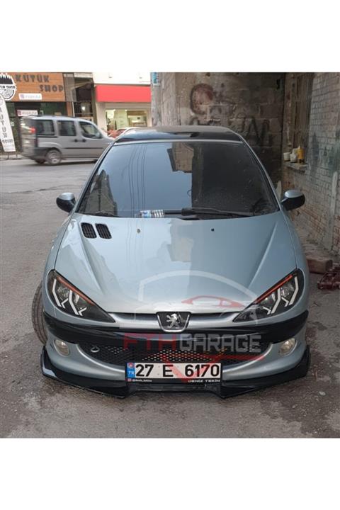 FTH GARAGE Peugeot 206 Ön Lip - Esnek 3 Parça Kanatlı Lip
