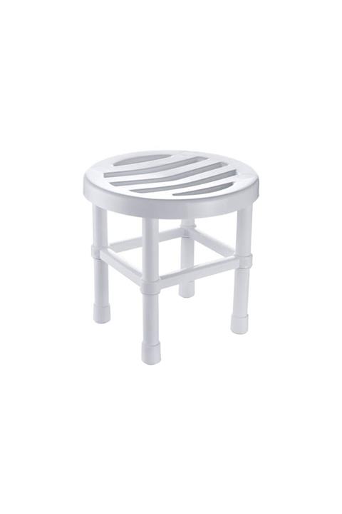 Çelik Ayna Yuvarlak Tabure Meka Home