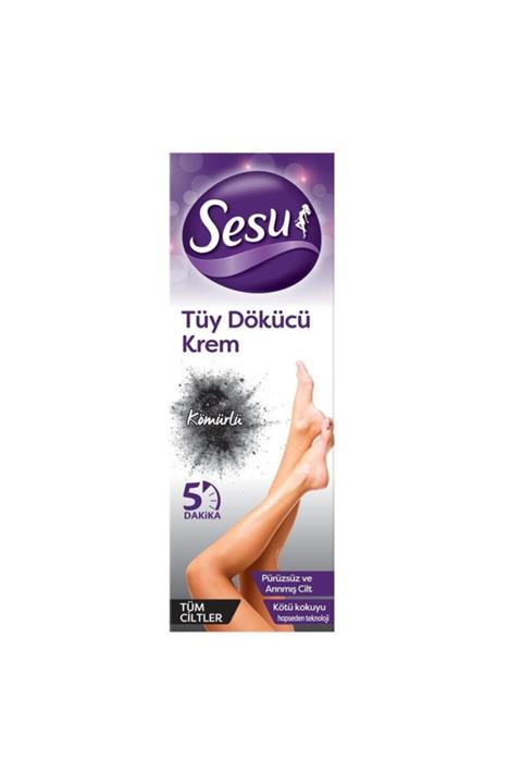 Sesu Tüy Dökücü Krem Kömürlü Pürüzsüz Cilt 100 Ml