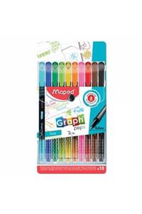 Maped Fineliner Desenli 10 Renk Askılı Paket- 0.4 Uç