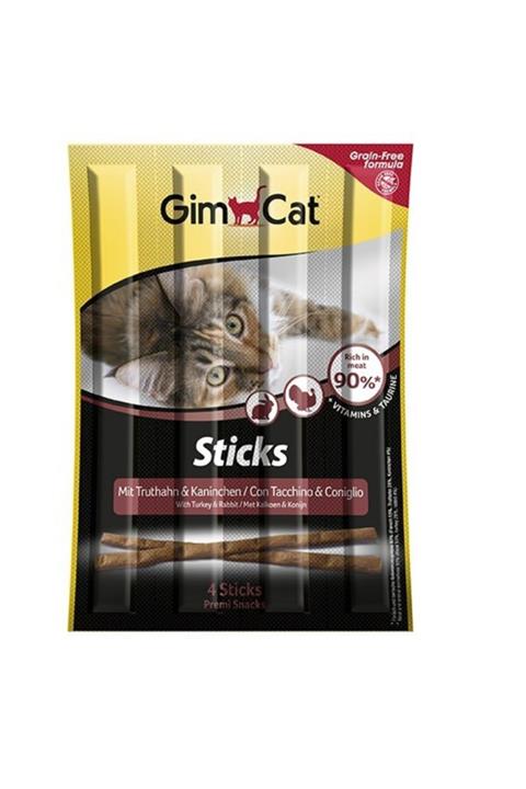 Gimcat Sticks Hindili Ve Tavşanlı Tahılsız Ödül Çubukları 4'lü 20 gr