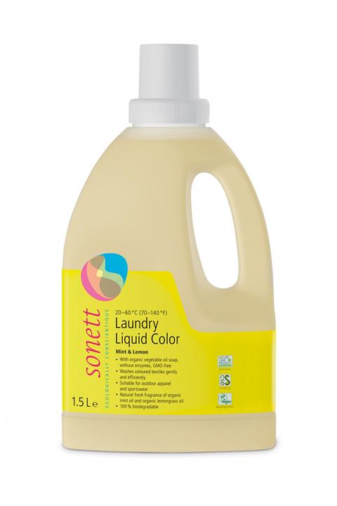 Sonett Renkliler İçin Organik Çamaşır Yıkama Sıvısı - 1,5 L