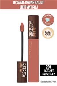 Maybelline New York Super Stay Matte Ink Likit Mat Ruj - 260 Hazelnut Hypnotizer