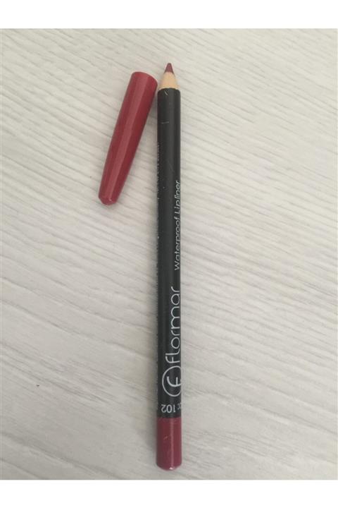 Flormar Waterproof Lipliner Suya Dayanıklı Dudak Kalemi 102 Koyu Bordo